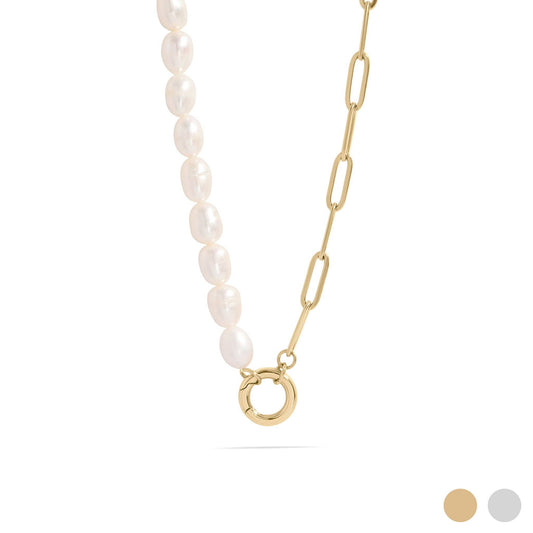 Freshwater Pearl  Split Chain Necklace | various colours
