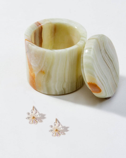 Daisy Earring Set & Calcite Jewelry  | Mother of Pearl