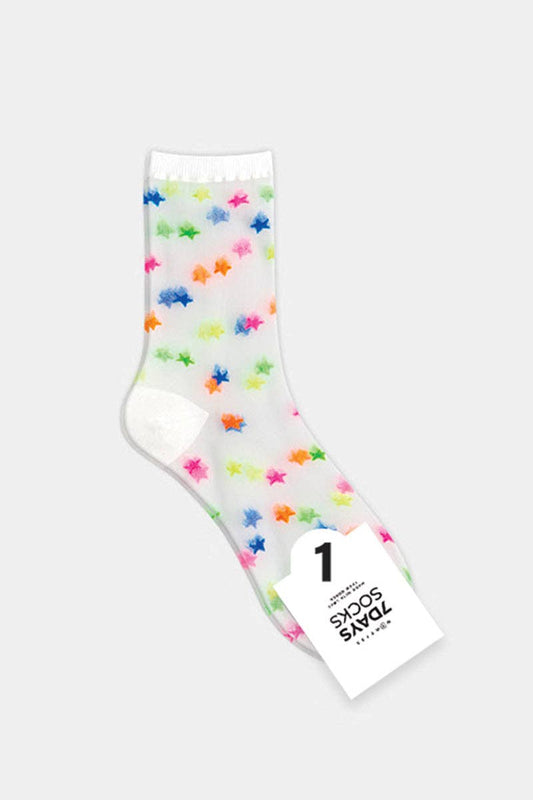 Women's Crew Sock | Sheer Patterned