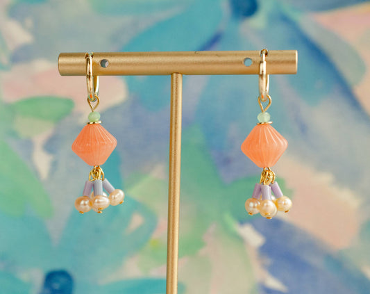 Haven Earrings | Coral