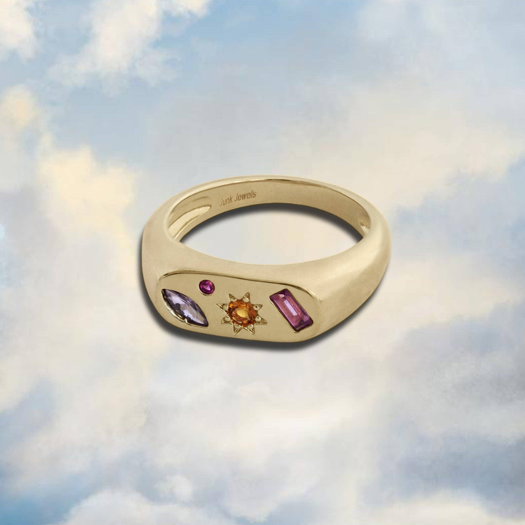 Kaleidoscope Gemstone Ring | Gold