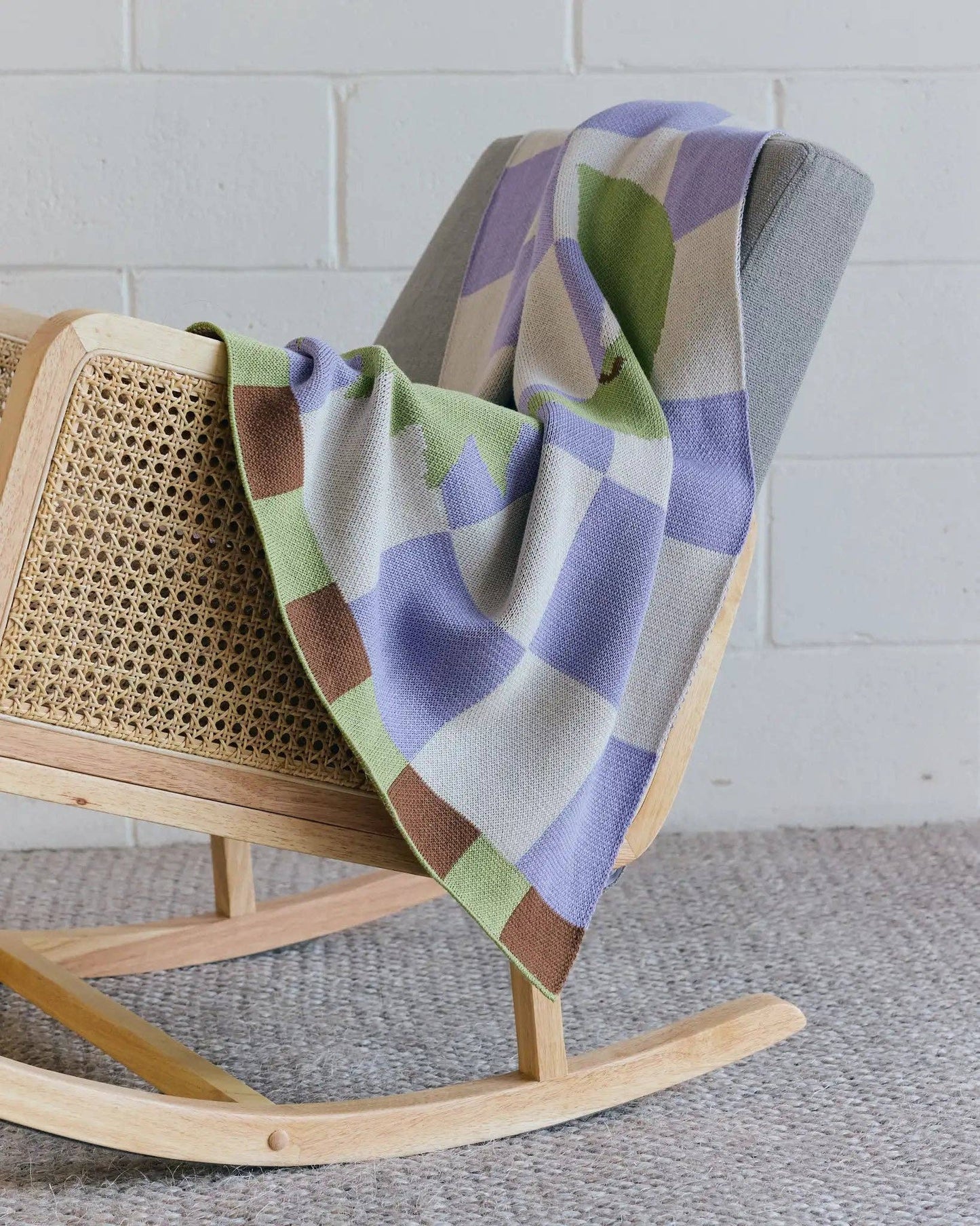 Knit Mini Blanket | Moon & Stars