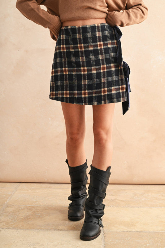 Plaid Wrap Skort