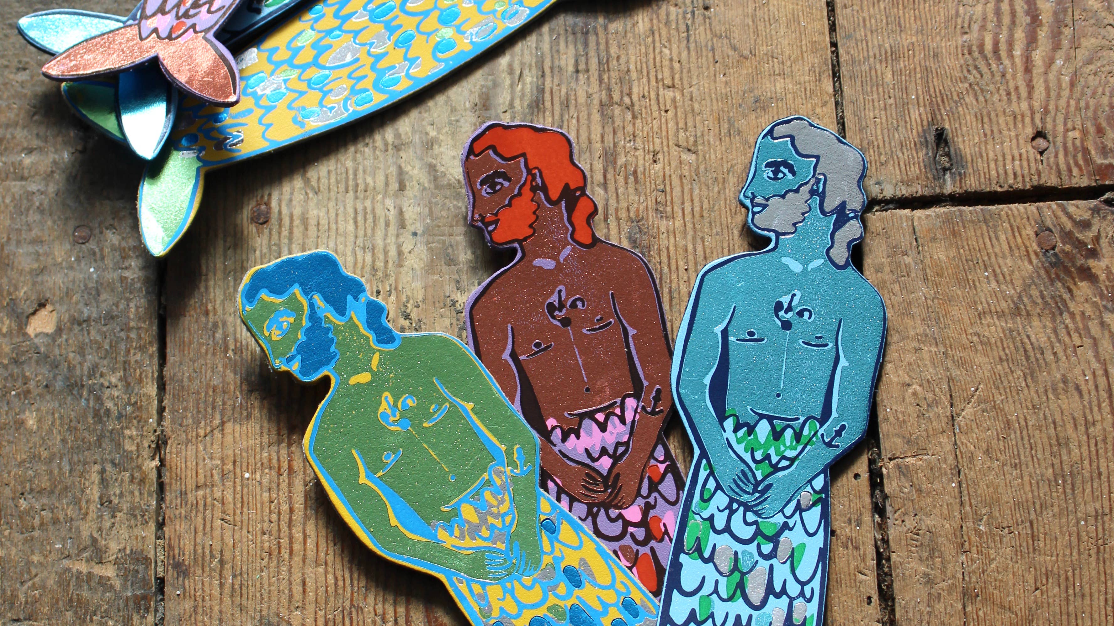 Mer-Man Bookmark | Yellow