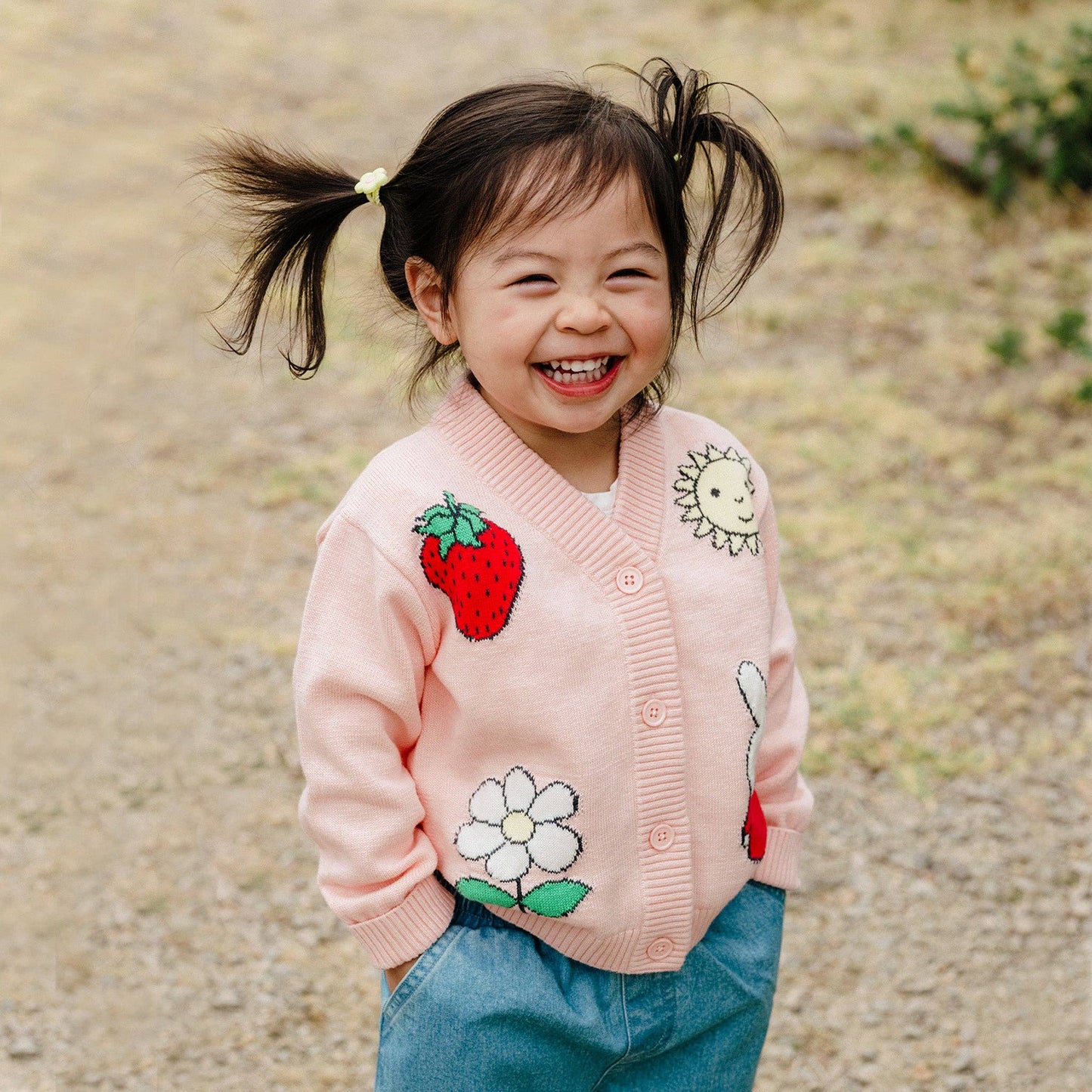 Miffy Knit Cardigan | Soft Pink