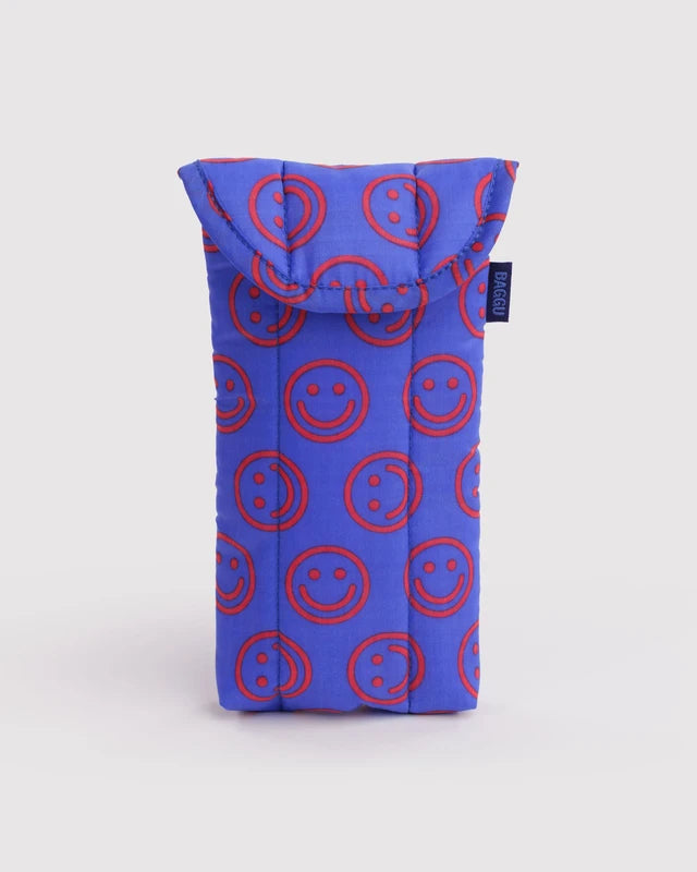 Puffy Glasses Sleeve | Mini Cobalt Happy