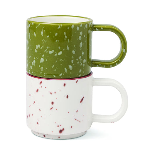Simon Espresso Cup Set | Cream & Olive