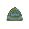 Berlin Merino Beanie | Green and Blue Stripe