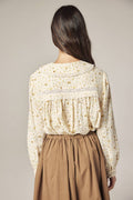 Peter Pan Collar Blouse | Yellow & Olive