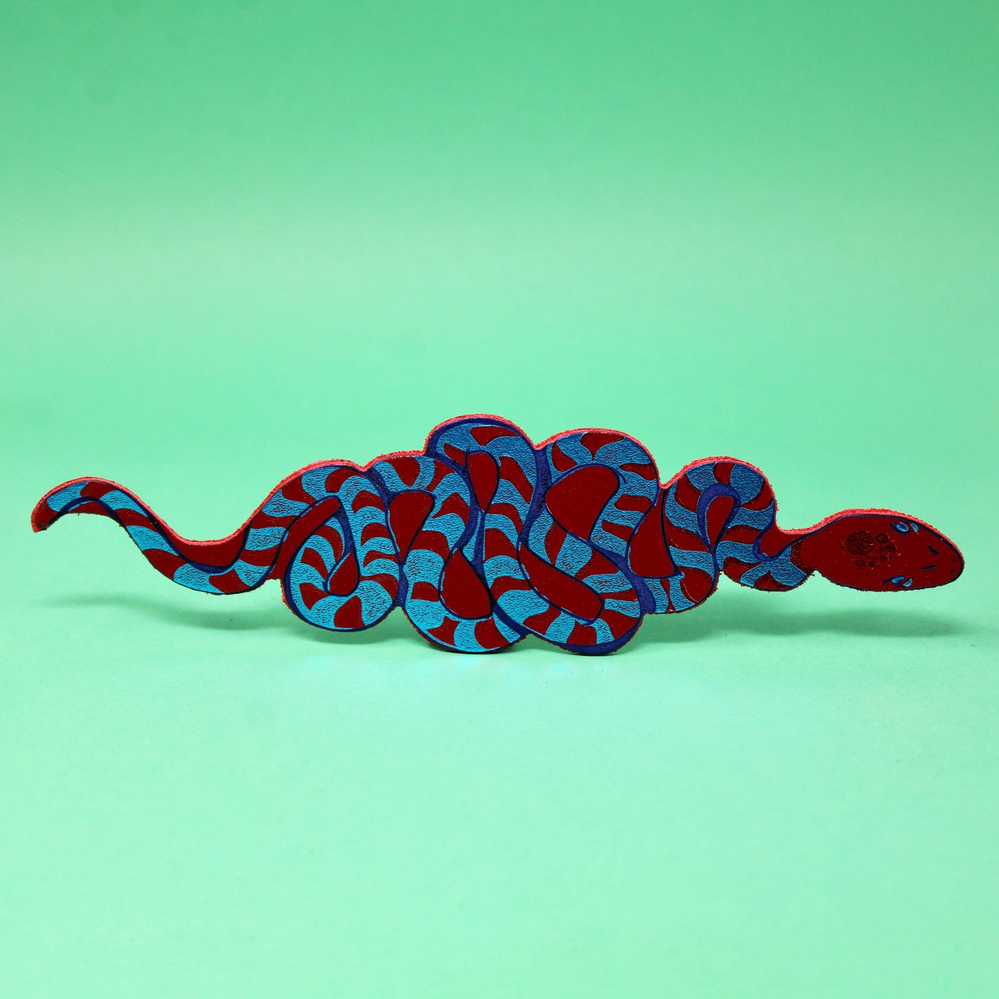 Snake Bookmark | Dark Red