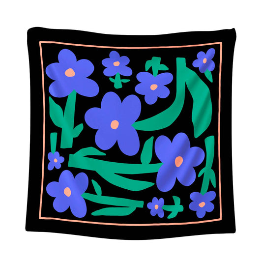 Medium Scarf | Las Flores - Silk Cotton