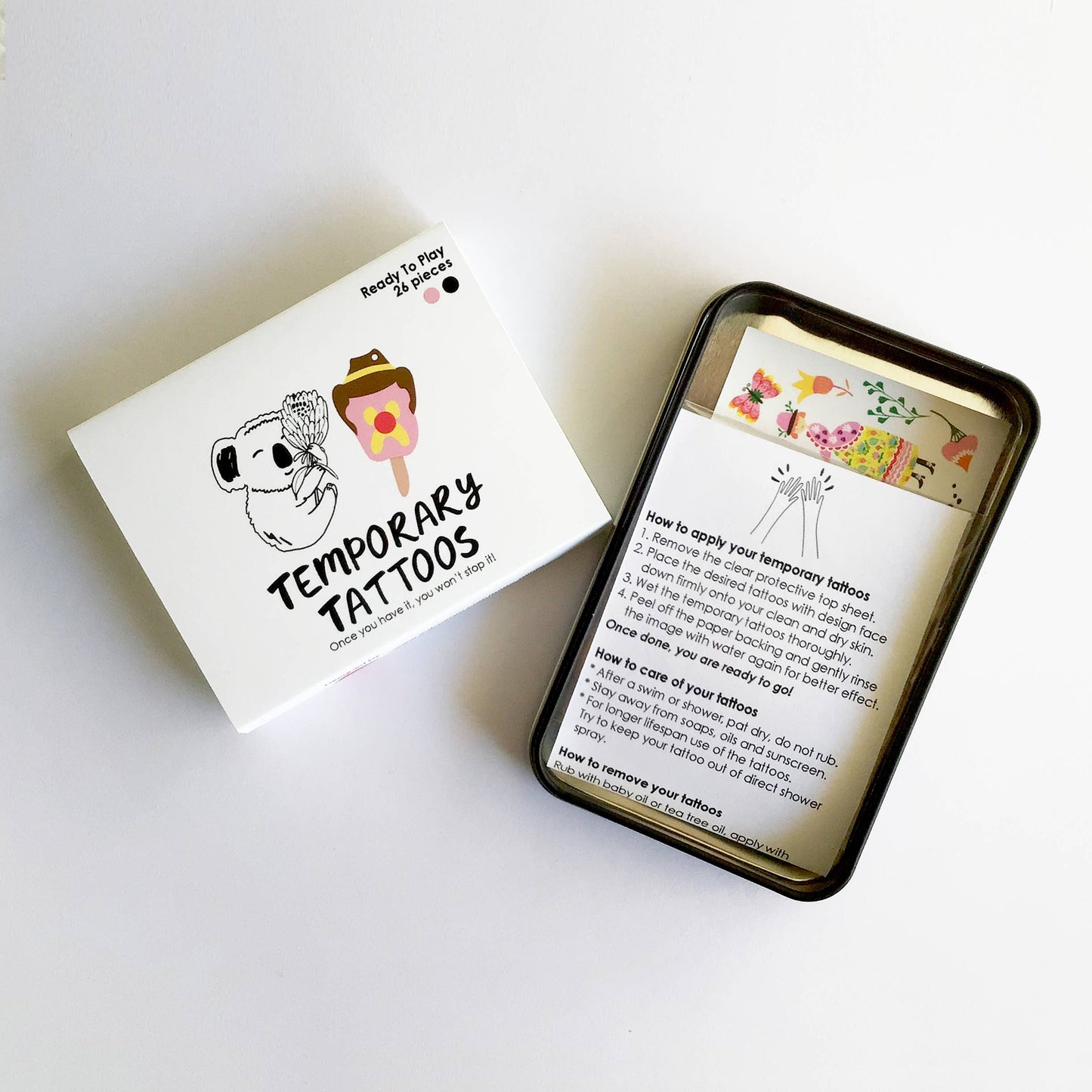 Australiana Animal n Food | Pre-cut Temporary Tattoos