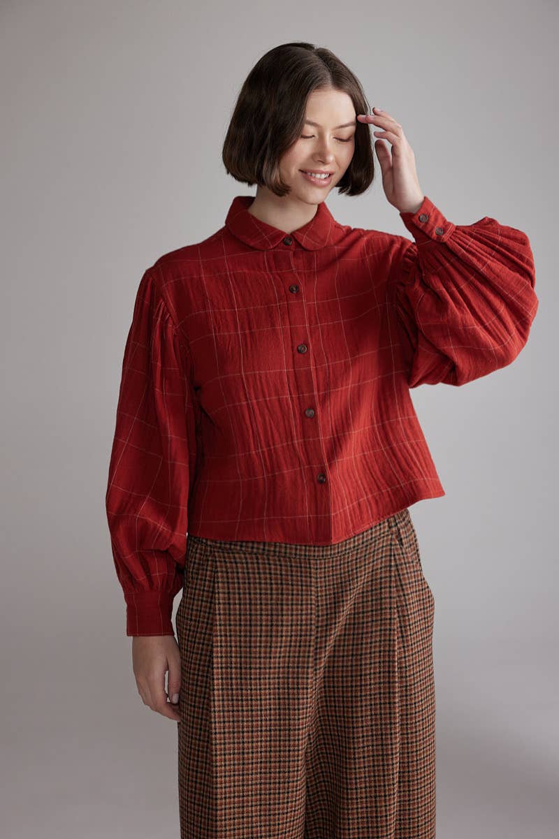 Plaid Blouse | Red Plaid