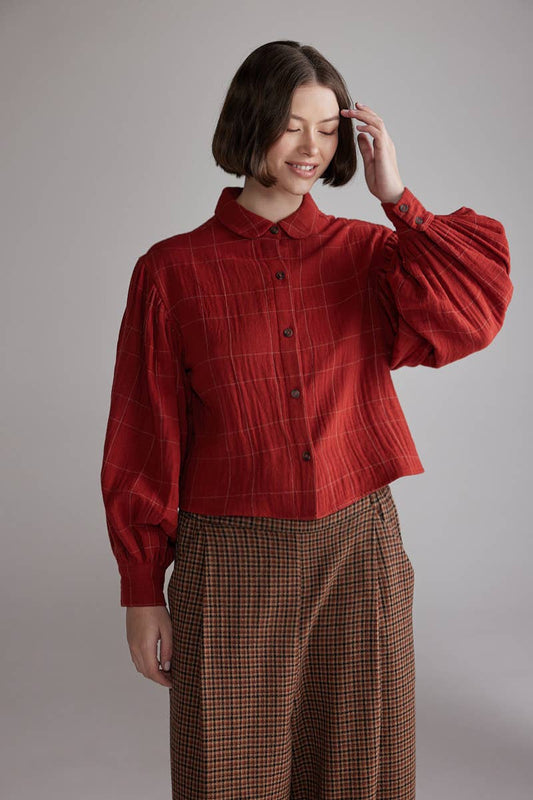 Plaid Blouse | Red Plaid