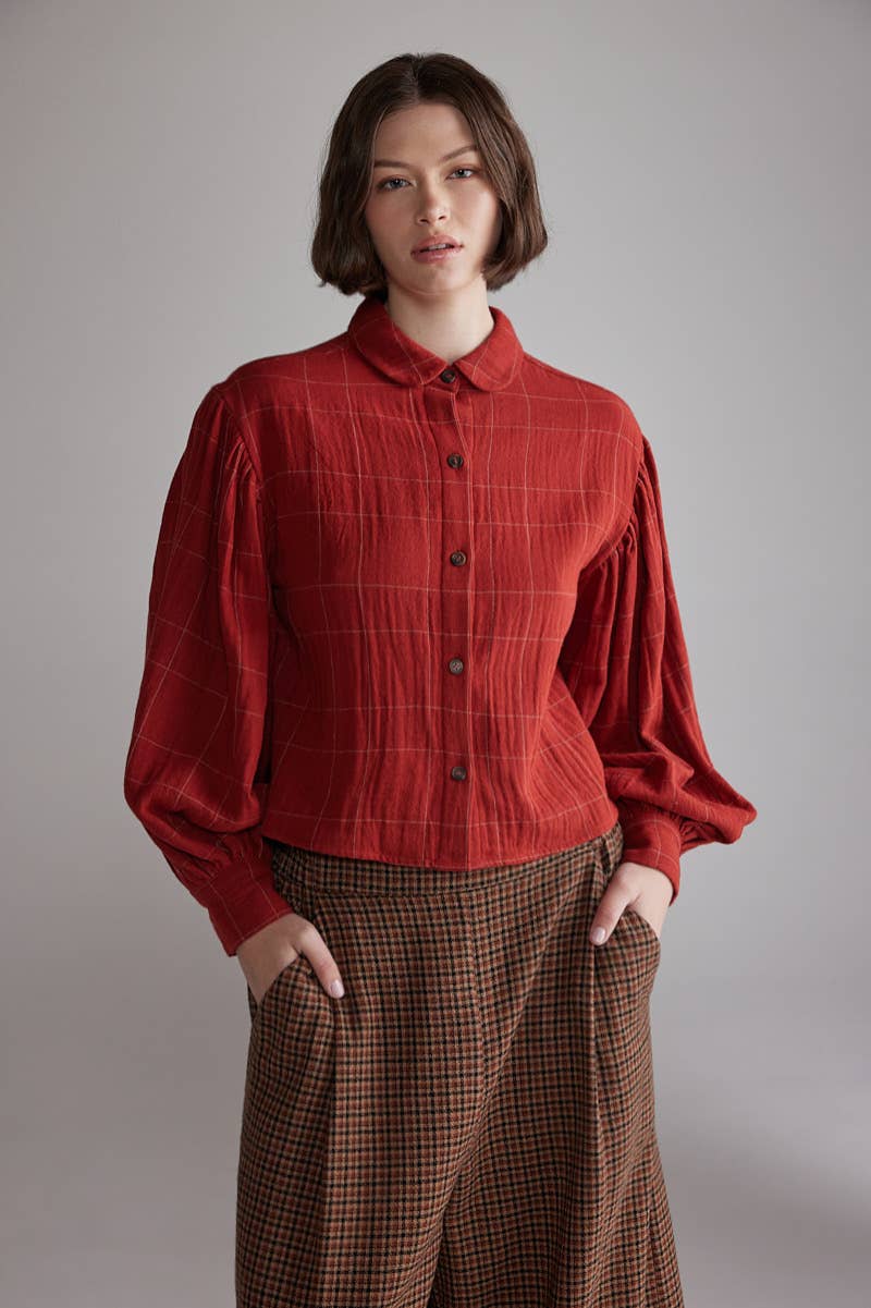Plaid Blouse | Red Plaid