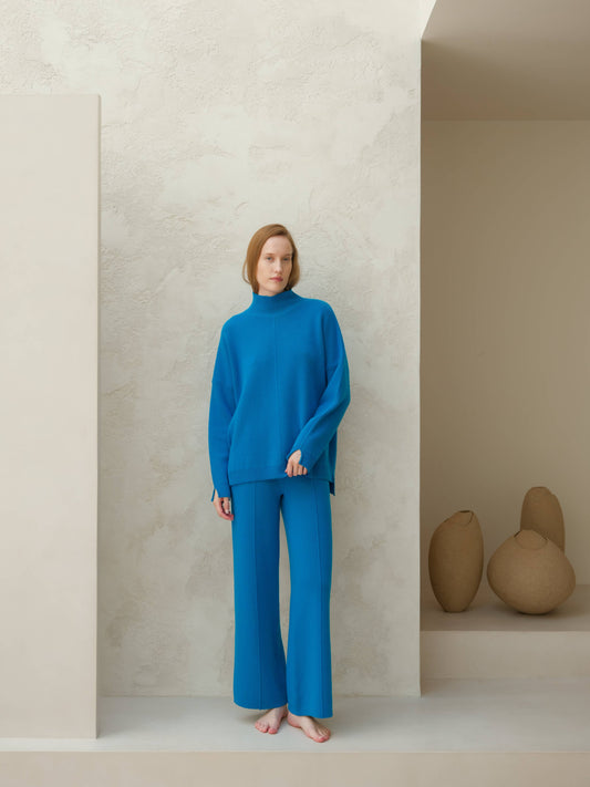 Cashmere Blend Wide-leg Pants