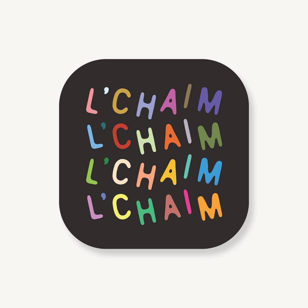 L'chaim confetti Coaster Set | pack of 8