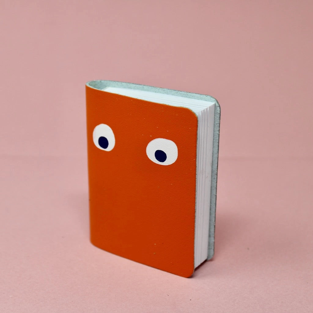 Googly Eye Mini Leather Notebook | various colours