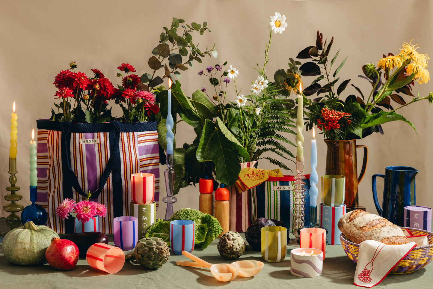 Ceramic Jug | Ochre & Brown