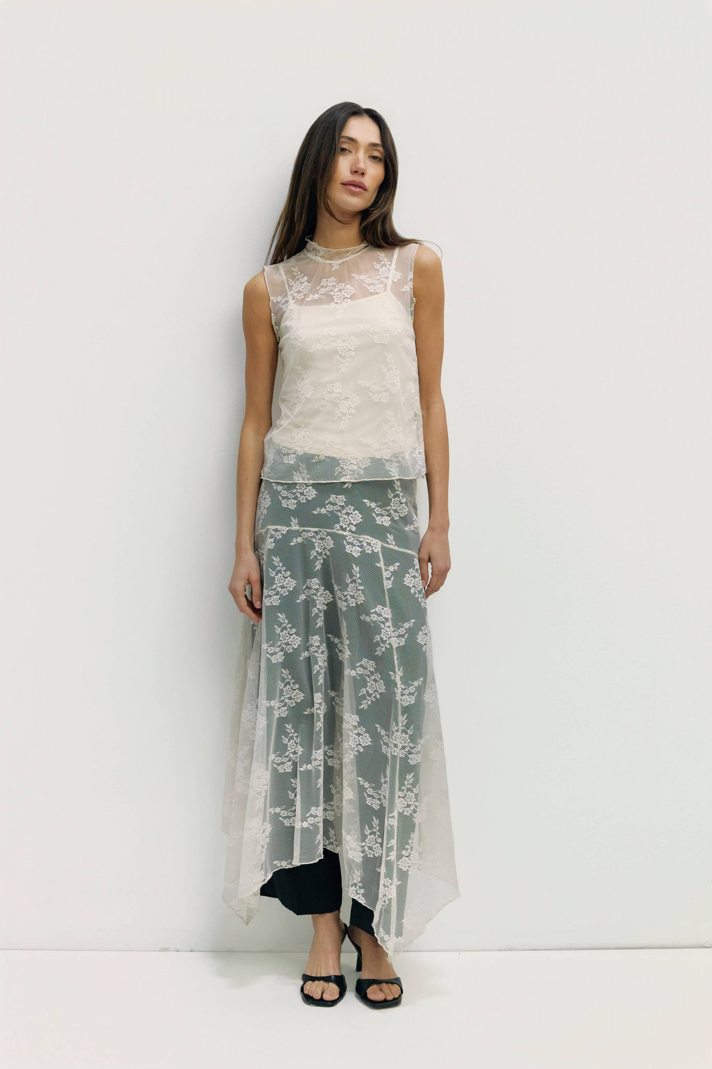 The Jennifer Skirt | Asymmetrical Lace Skirt
