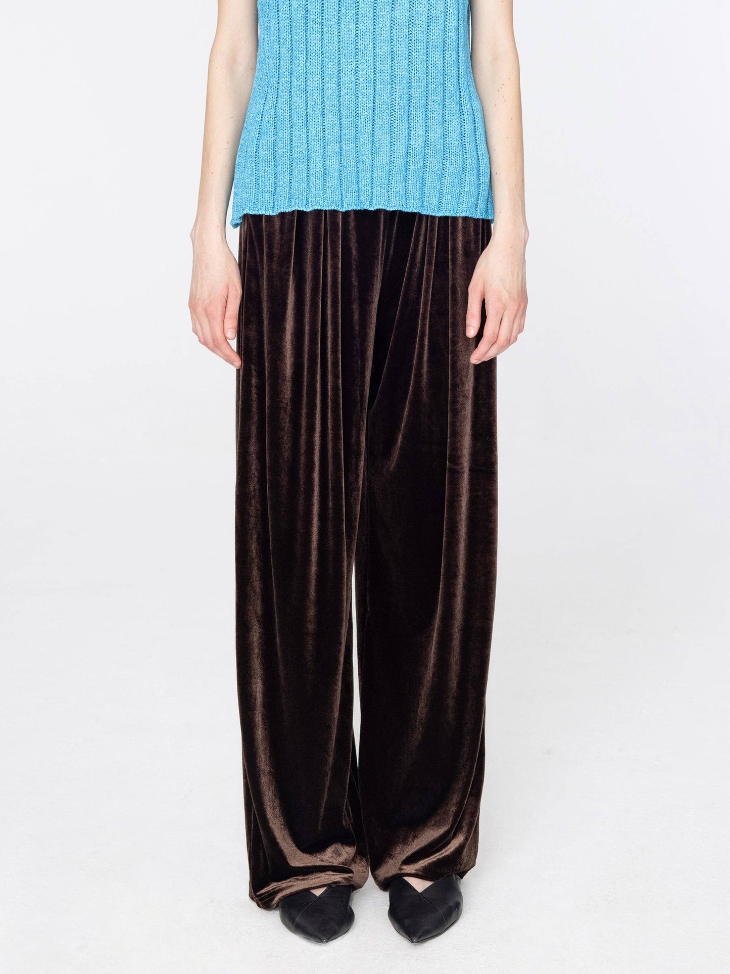 Velvet Wide Leg Pants