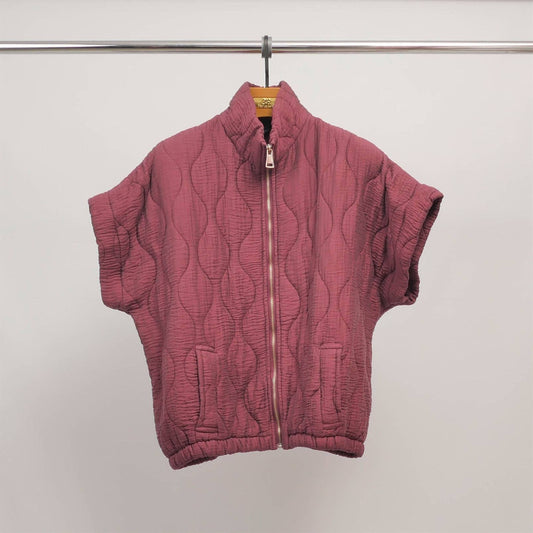 Short Sleeve Quilted Jacket