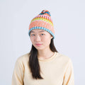 Mosaic Stripe Pom Beanie | Various Colors