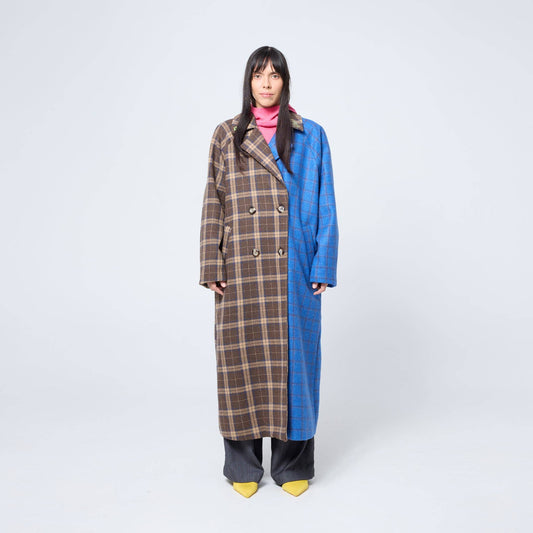 Double Breasted Blanket Coat | Cobalt