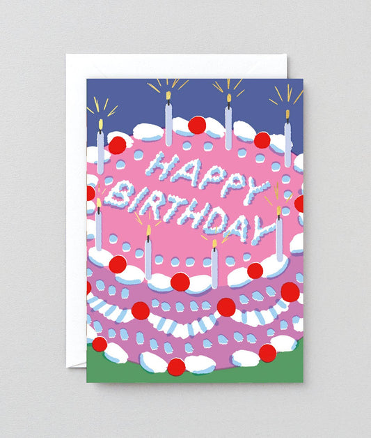 'Happy Birthday Icing Cake' Greetings Card