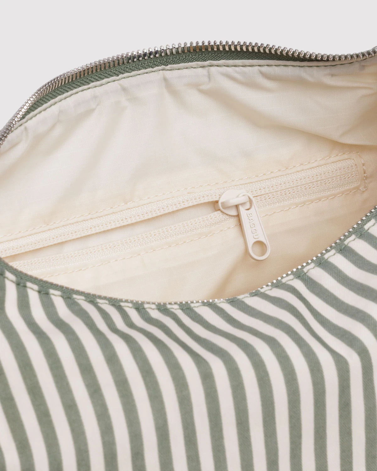Nylon Meringue Bag | Sage Stripe
