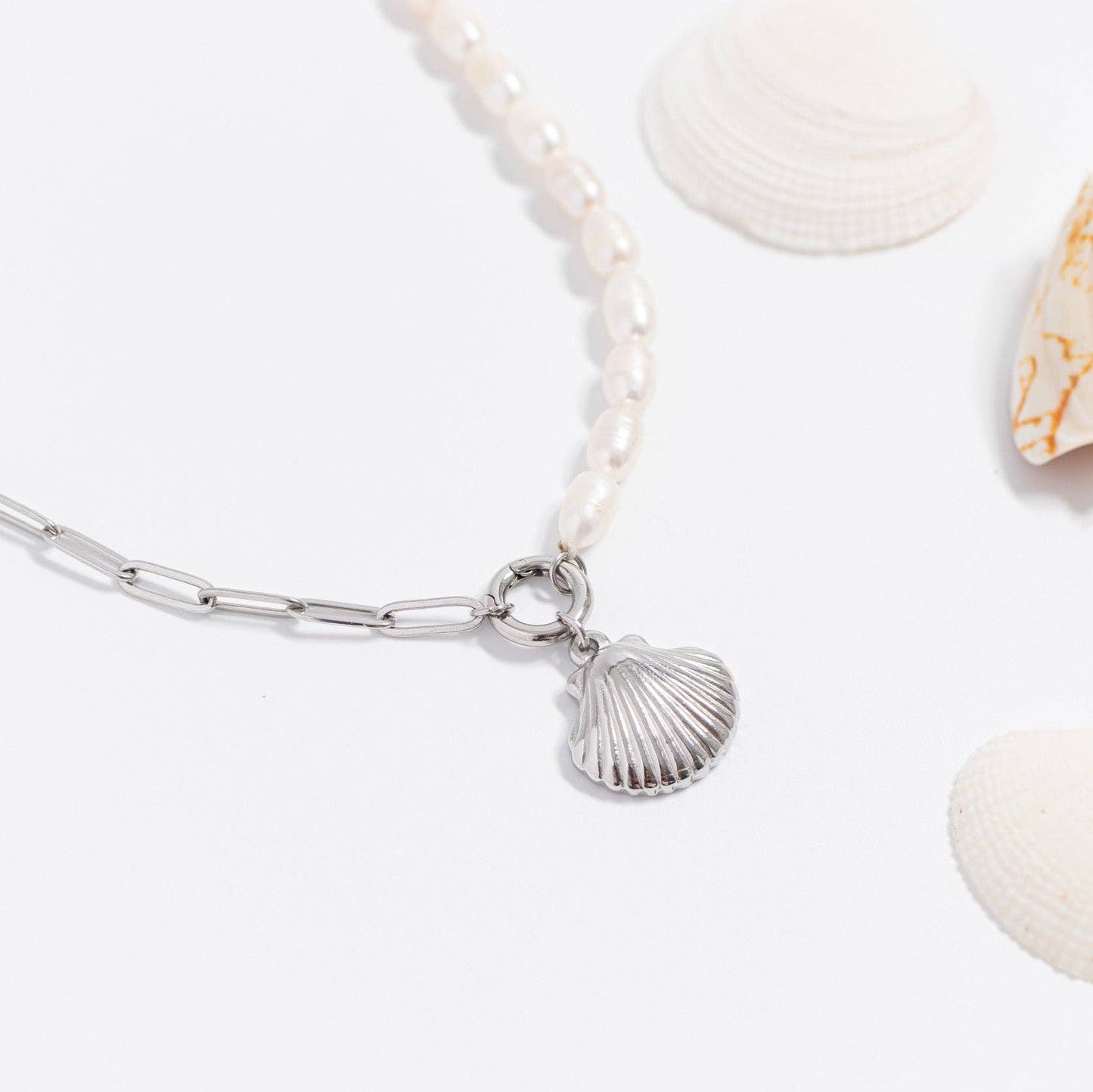Freshwater Pearl  Split Chain Necklace | various colours