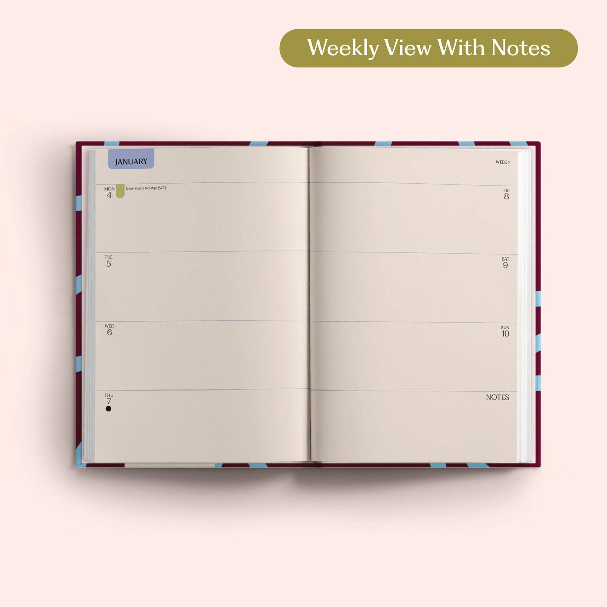 2027 Diary | Sky Blue | Week to view