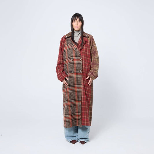 Double Breasted Blanket Coat | Brick