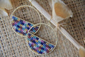 Beaded Patchwork Circle Earrings | Galactic Dream