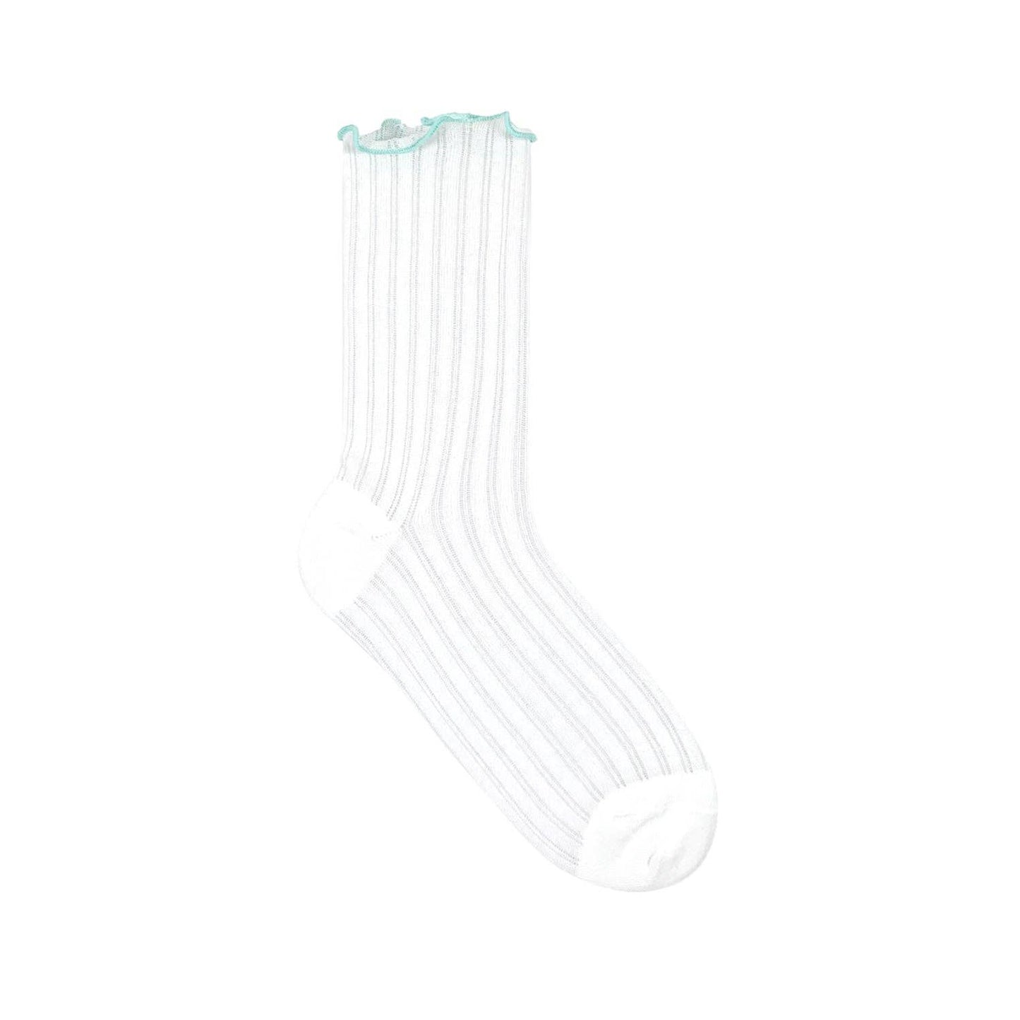 Women's Crew Sock | Sheer Ruffle