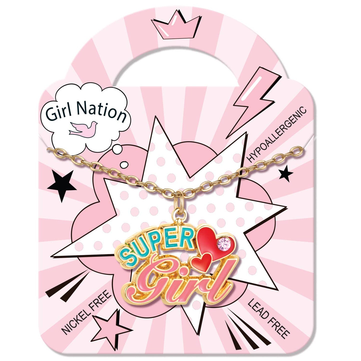 Girl Power 'Super Girl' Necklace