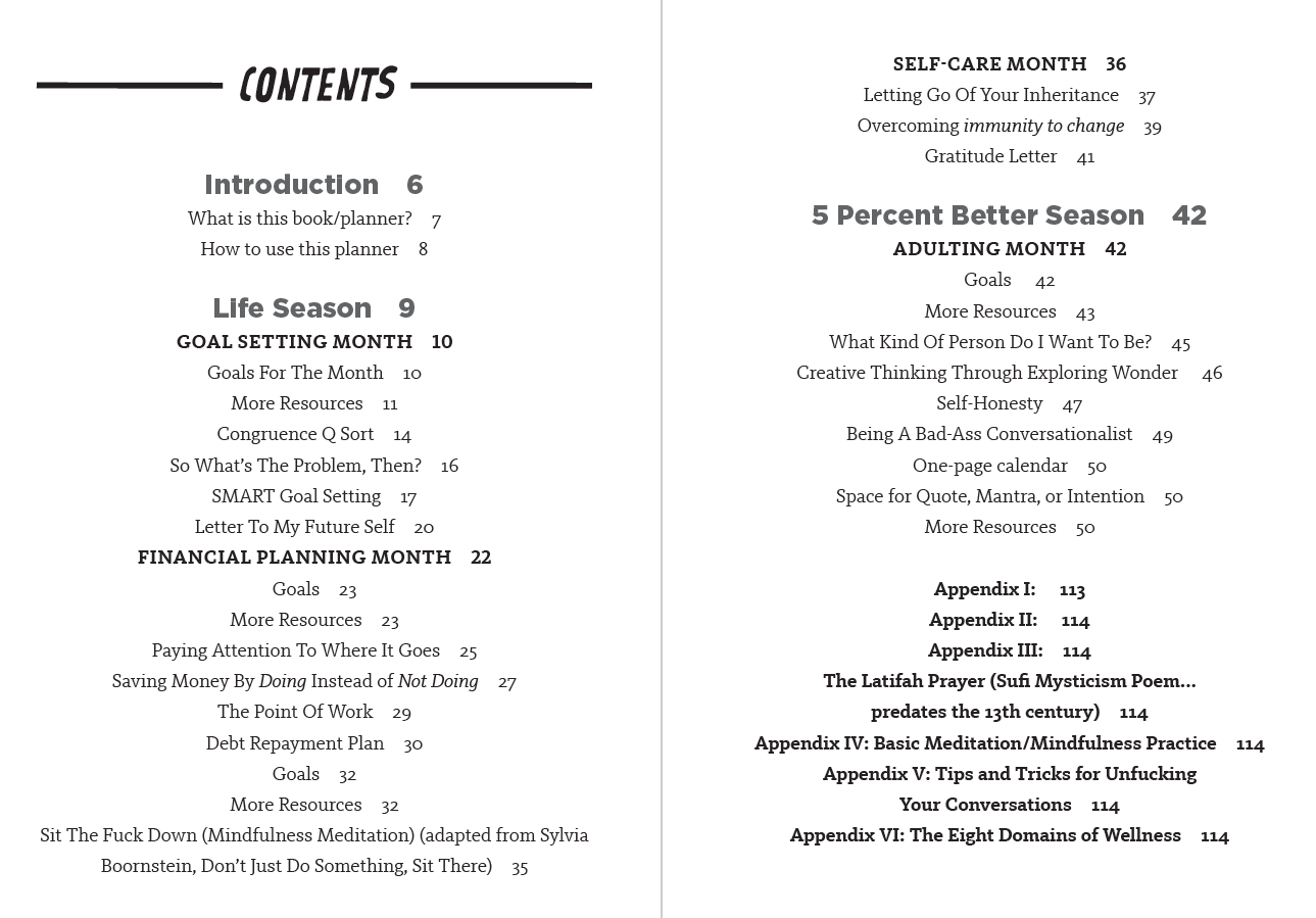 Unfuck Your Year: A Weekly Unplanner & Self-Care Workbook