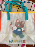 Cute Jelly Tote Bag | Bear & Bunny Print