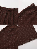 Wide-Leg Trousers | Polka Dot Fringe