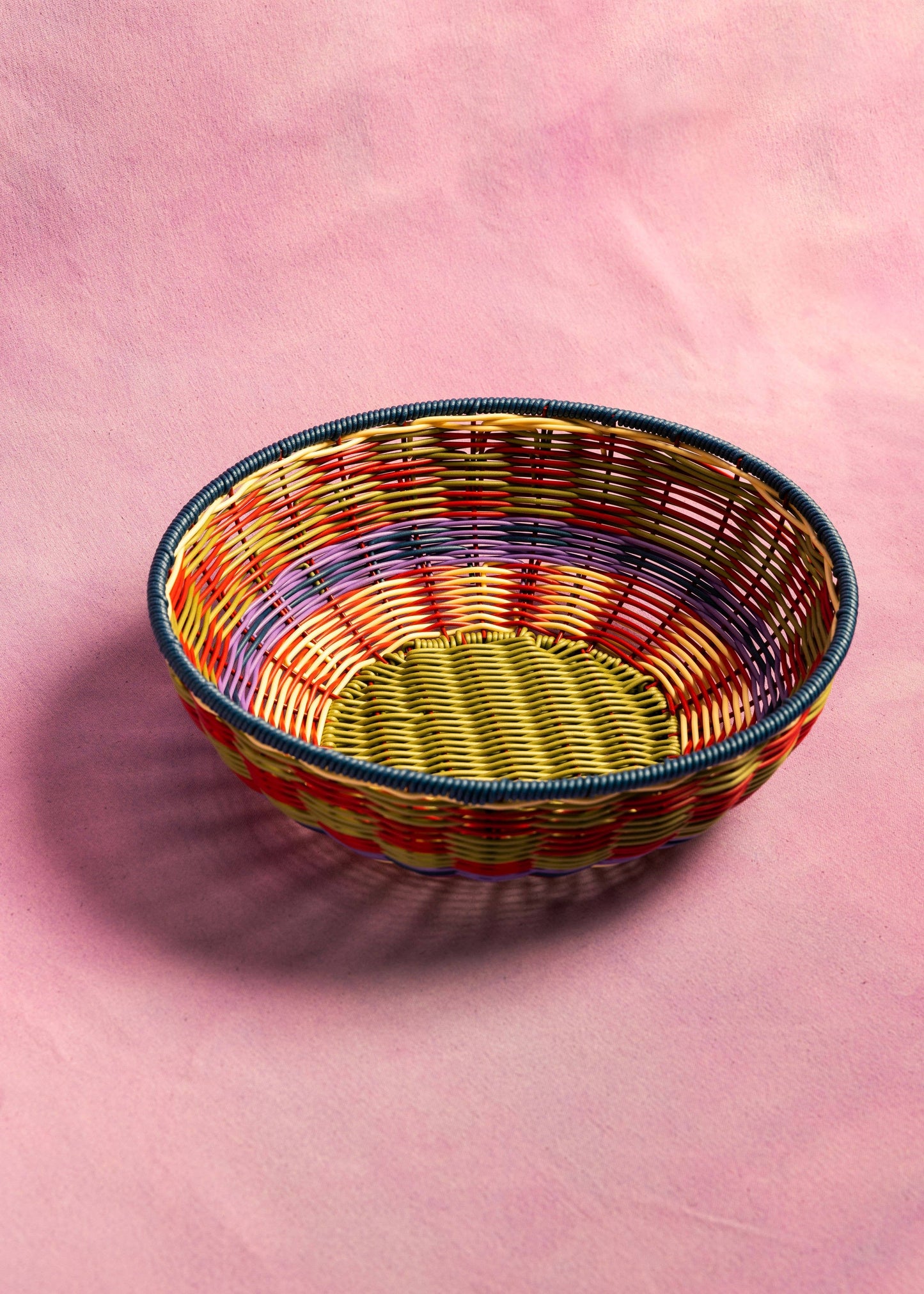 Woven Bowl | Red/Olive