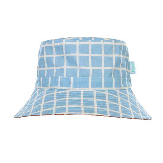 Reversible Wide Brim Bucket Hat | Checks