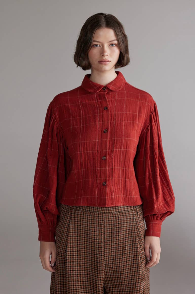 Plaid Blouse | Red Plaid
