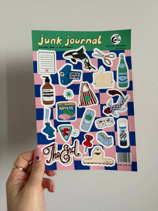 Junk Journal | A5 Sticker Sheet