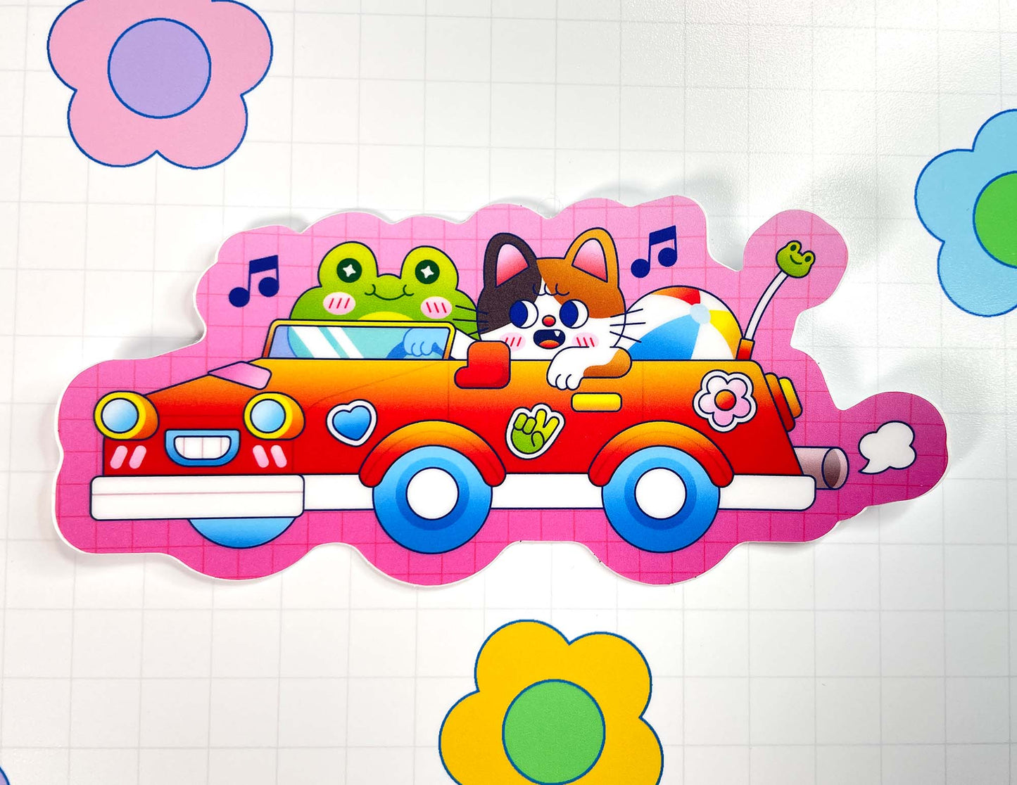 Frog Road trip | Vinyl Sticker