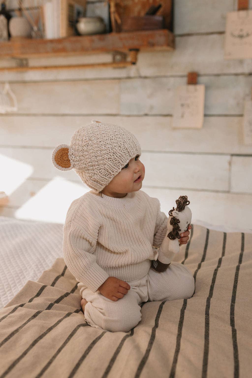 Bear Beanie | Oatmeal