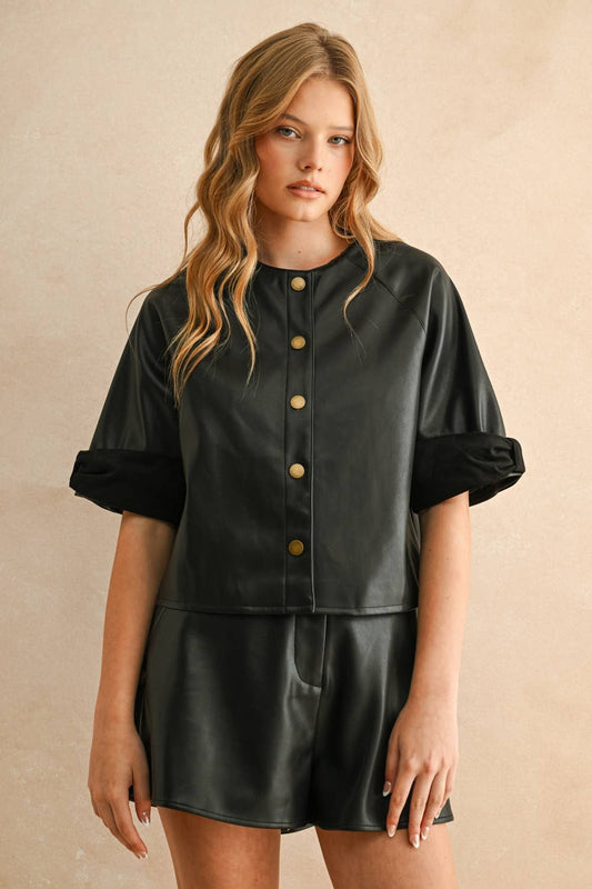 Vegan Leather Jacket