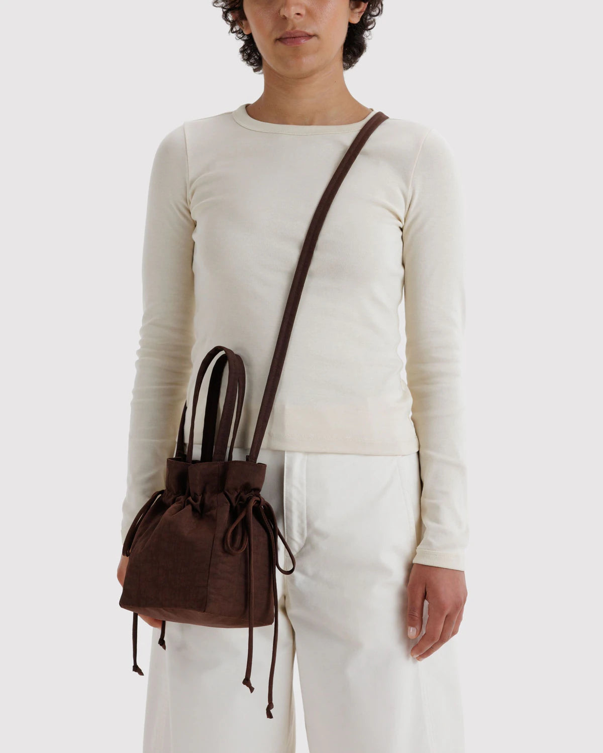 Nylon Drawstring Bag | Coffee