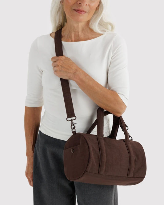 Nylon Duffle Bag | Coffee