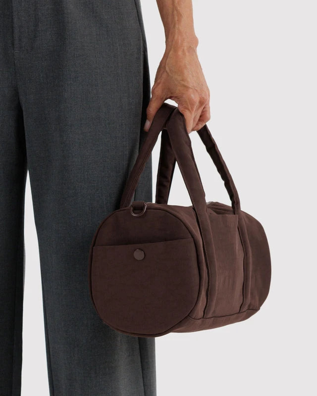 Nylon Duffle Bag | Coffee