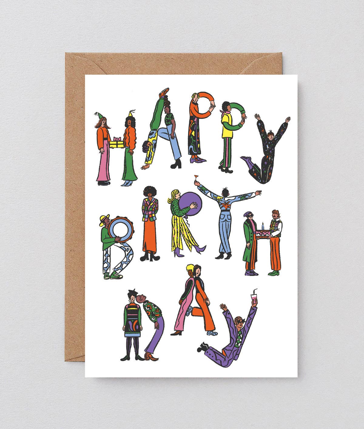 'Happy Birthday People' Greetings Card